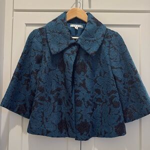 Holiday Vibes! Gorgeous Teal Brocade CAbi jacket